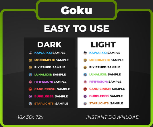 Goku Chibi Twitch Subscriber Badges | Base to 3 Year Pack | Anime Stream Graphics