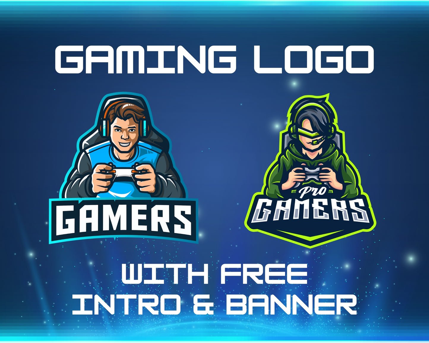 Custom Gamer Logo + Streamer Banner & Animated Intro Pack