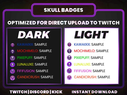 Skull Twitch Sub Badges