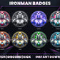 Iron Saga Subscriber Badge Pack – Futuristic Twitch/Discord Icons (Base to 3 Years)