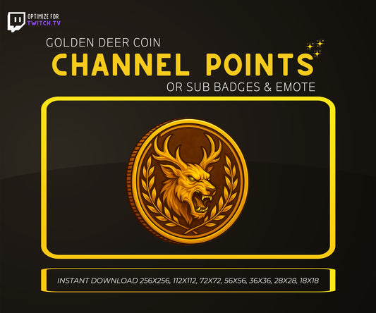 Golden Deer Coin | Premium Digital Collectible & Fantasy Coin Design