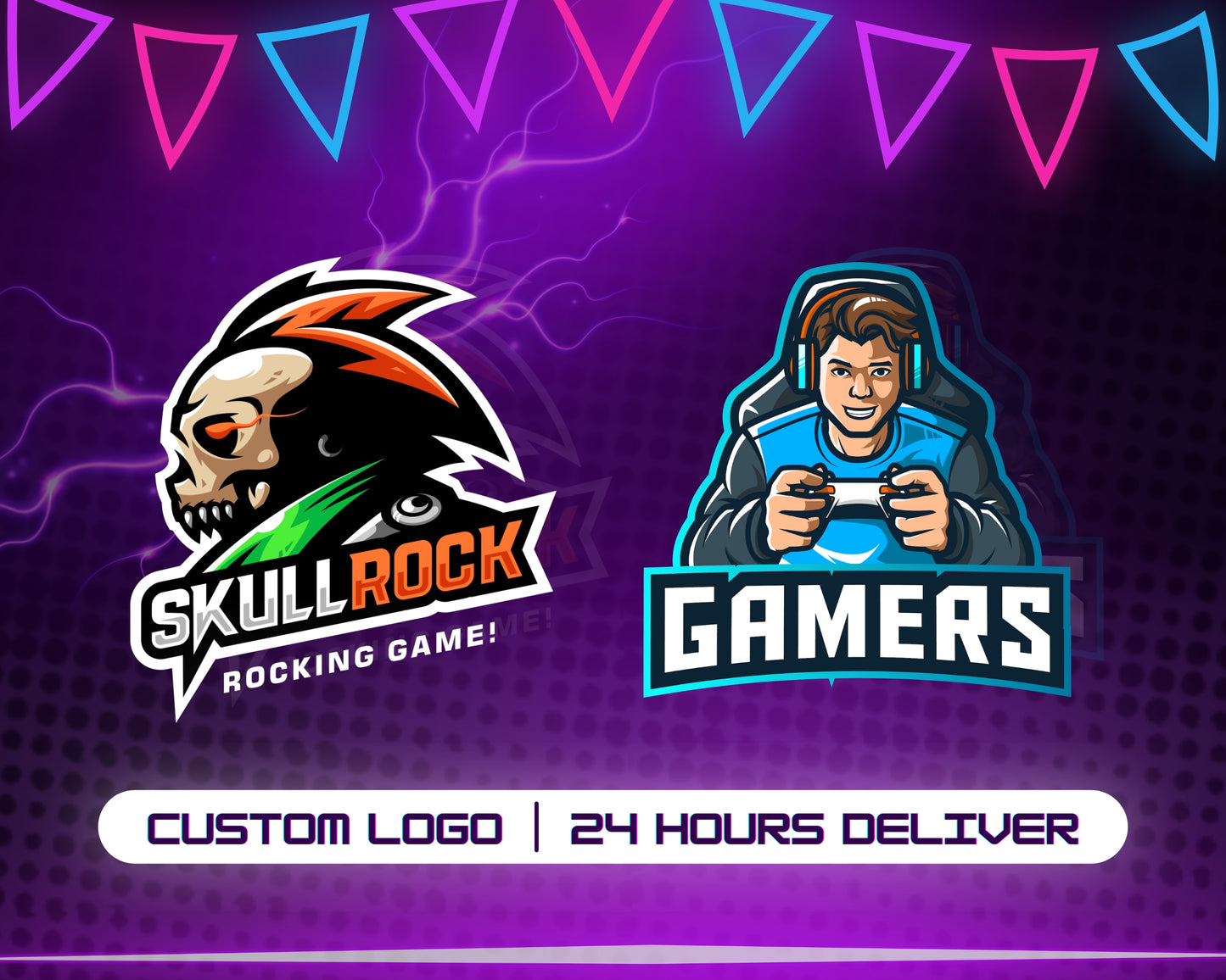 Custom Gamer Logo + Streamer Banner & Animated Intro Pack