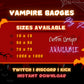 Dracula Badge Pack – Gothic Vampire Sub Icons (Base to 1 Year)