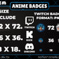 Goku Badges Base to 3 Year | Anime Twitch, YouTube & Discord Sub Badges Progression Set