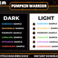 6 Pumpkin Warrior Badges | Halloween Twitch, YouTube & Discord Sub Badges