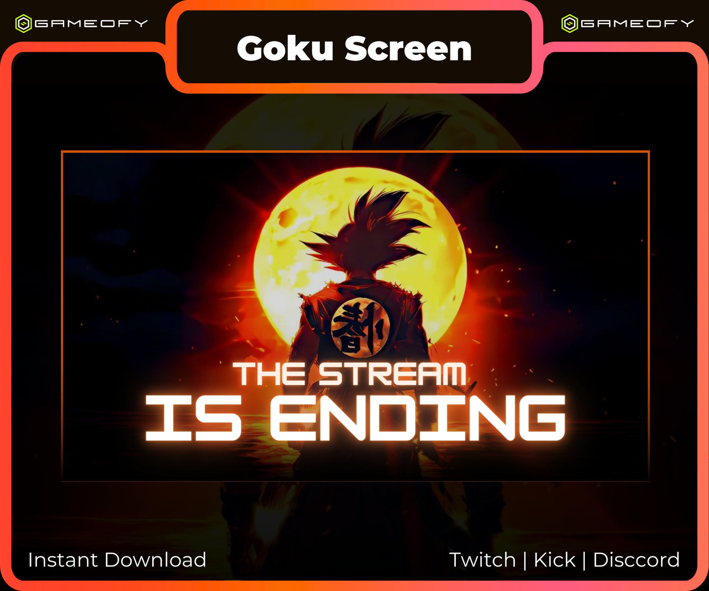 Anime Energy Stream Pack | Animated + Static Twitch Screens | Overlay, Chat Box, Alerts & Panels | Streaming Graphics