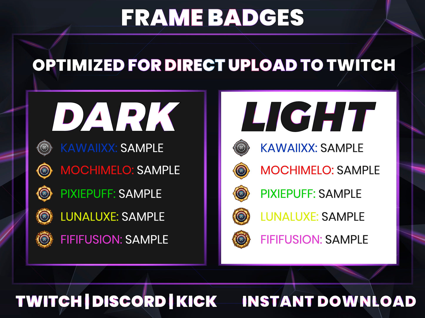 Captain Shield Badge Pack – Heroic Twitch/Discord Sub Icons (Base to 9 Months)