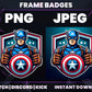 Captain Shield Badge Pack – Heroic Twitch/Discord Sub Icons (Base to 9 Months)