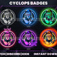 Cyclops Badge Pack – Laser-Eye Sub Icons (Base to 1 Year)