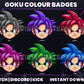 Kid Goku Color Twitch Badges | Base to 1 Year Anime Evolution Sub Badges (Dragon Ball Inspired)