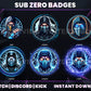 Sub-Zero Twitch Sub Badges | Base to 1 Year Mortal Kombat-Inspired Loyalty Badge Pack
