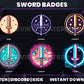 Sword Evolution Twitch Sub Badges | Base to 1 Year Weapon-Themed Loyalty Badge Pack for Streamers