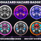 Biohazard Twitch Sub Badges | Base to 1 Year Hazard-Themed Loyalty Badge Pack (Toxic/Apocalypse Style)