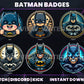 Batman Evolution Badges – 6 Subscriber Badges (Base to 1 Year)
