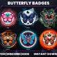 Butterfly Badge Pack – Elegant Twitch/Discord Sub Icons (Base to 1 Year)