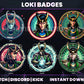 Loki Twitch Sub Badges | Base to 1 Year Marvel-Inspired Loyalty Badges for Streamers