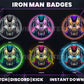 Iron Man color Badge Pack – Marvel Twitch/Discord Sub Icons (Base to 1 Year)