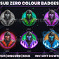 Sub-Zero Color Twitch Badges | Base to 1 Year Frost Ninja Sub Badge Pack (Mortal Kombat Inspired)