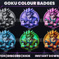 Goku 6 Color Twitch Subscriber Badges | Anime Stream Icons Pack