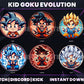 Kid Goku Twitch Badges | Base to 1 Year Sub Badge Evolution Pack (Dragon Ball Inspired)