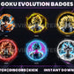 Goku Legacy Evolution Badges – Anime Twitch/Discord Sub Icons (Base to 1 Year)