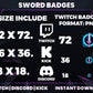 Sword Evolution Twitch Sub Badges | Base to 1 Year Weapon-Themed Loyalty Badge Pack for Streamers