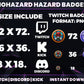 Biohazard Twitch Sub Badges | Base to 1 Year Hazard-Themed Loyalty Badge Pack (Toxic/Apocalypse Style)