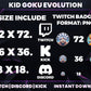 Kid Goku Twitch Badges | Base to 1 Year Sub Badge Evolution Pack (Dragon Ball Inspired)