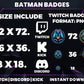 Batman Evolution Badges – 6 Subscriber Badges (Base to 1 Year)