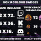 Goku Color Evolution Badges – Dragon Ball Hair Transformation Sub Icons (Base to 3 Years)