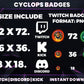 Cyclops Badge Pack – Laser-Eye Sub Icons (Base to 1 Year)