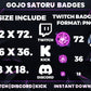 Gojo Satoru Anime Subscriber Badges – Twitch/Discord Icons (Base to 1 Year)