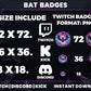 Bat Evolution Sub Badges | Base to 1 Year Loyalty Badge Set for Twitch, Kick & Discord