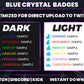 Blue Crystal Sub Badges | Base to 1 Year Fantasy & Element-Themed Loyalty Badge Set for Streamers