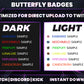 Butterfly Badge Pack – Elegant Twitch/Discord Sub Icons (Base to 1 Year)