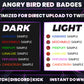 Angry Bird Red Sub Badges | Base to 1 Year Twitch Loyalty Badge Pack (Gaming & Cartoon Inspired)