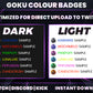 Goku 6 Color Twitch Subscriber Badges | Anime Stream Icons Pack