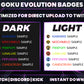 Goku Legacy Evolution Badges – Anime Twitch/Discord Sub Icons (Base to 1 Year)