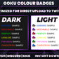 Kid Goku Color Twitch Badges | Base to 1 Year Anime Evolution Sub Badges (Dragon Ball Inspired)