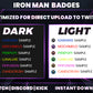Iron Man color Badge Pack – Marvel Twitch/Discord Sub Icons (Base to 1 Year)