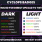 Cyclops Badge Pack – Laser-Eye Sub Icons (Base to 1 Year)