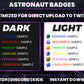 Astronaut Sub Badges | Base to 1 Year Space-Themed Loyalty Badge Set for Streamers