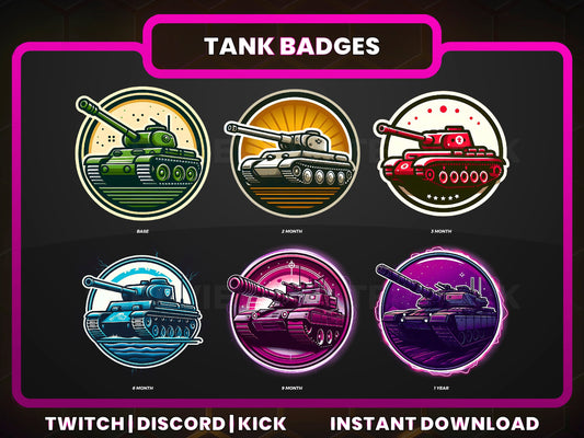 Tank Badge Pack – Military Sub Icons (Base to 1 Year)