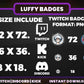 Luffy Sub Badges | One Piece Inspired Twitch Badges for Streamers (Base to 1 Year Evolution)