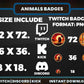 Animals 6 Badges | Cute Twitch, Discord & YouTube Streaming Sub Badges