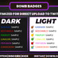 Bomb Color Badge Pack – Explosive Twitch/Discord Sub Icons (Base to 1 Year)