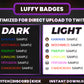 Luffy Sub Badges | One Piece Inspired Twitch Badges for Streamers (Base to 1 Year Evolution)