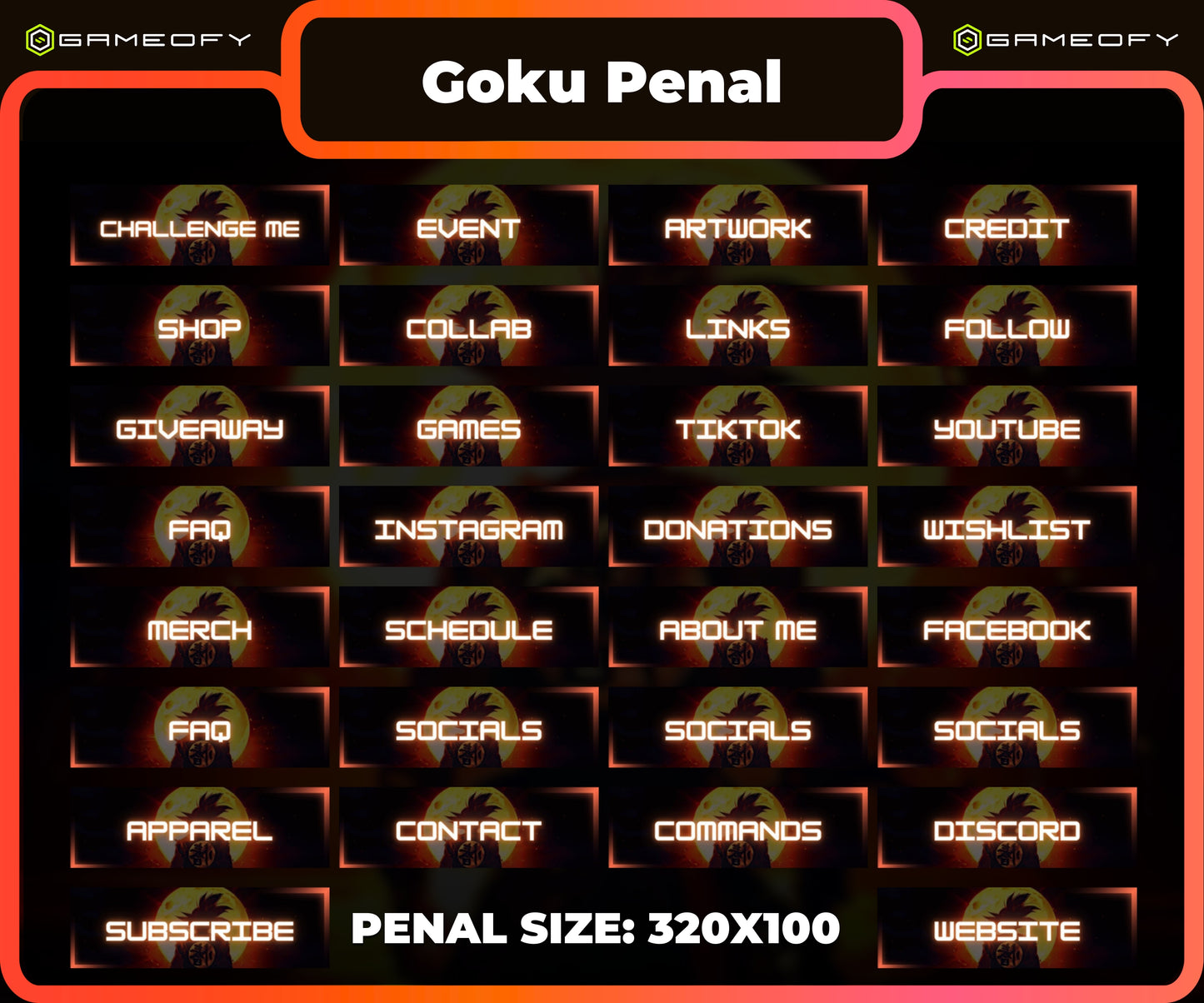 Anime Energy Stream Pack | Animated + Static Twitch Screens | Overlay, Chat Box, Alerts & Panels | Streaming Graphics