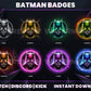 Batman Colorful Stream Badges – 8 Badge Set (Base to 3 Years)