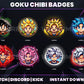 Mini Goku Power-Up Badges | Base to 3 Year Chibi Goku Sub Badges for Streamers (Dragon Ball Inspired)